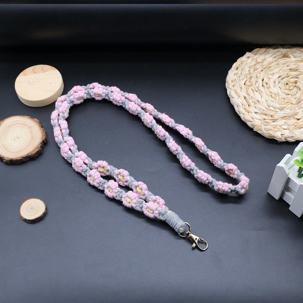 Wholesale Bohemian Daisy Flower Weave Keychain
